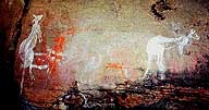 A picture of Aboriginal Rock Paintings; Kakadu National Park; Northern Territory, Australia