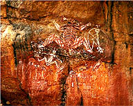 A picture of Aboriginal Rock Paintings; Kakadu National Park; Northern Territory, Australia