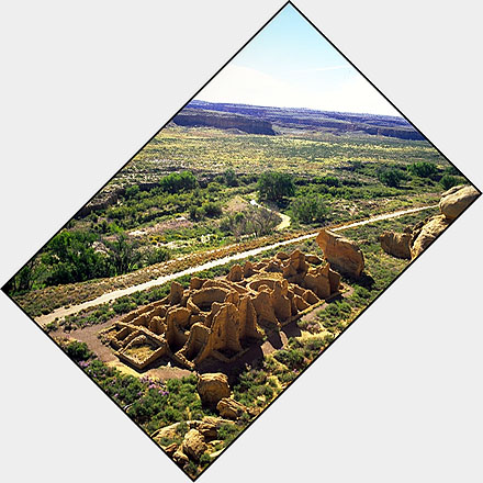 Chaco Canyon, New Mexico, United States of America
: Ruins and Restorations.