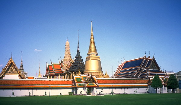 The Temple Compound<br>Grand Palace<br>Bangkok, Thailand: The Grand Palace, Bangkok, Thailand
: Buildings; Temples.