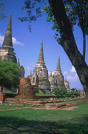 Triple Stupas<br>Ayuthaya, Thailand: Ayuthaya, Thailand
: Ruins and Restorations; Temples.