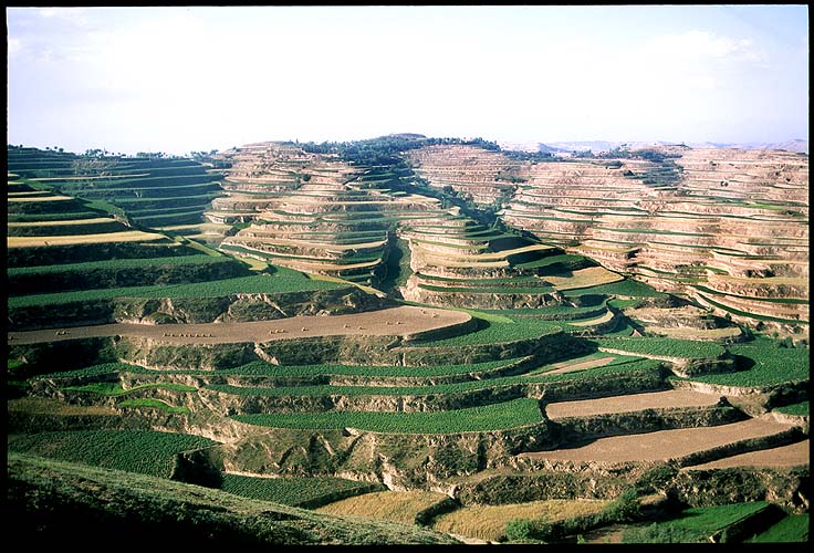 From Yong Jing to Linxia :: Gansu, China: Yongjing to Linxia, Gansu, People's Republic of China
: Landscapes; Farmland.