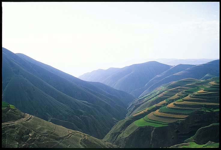 From Yong Jing to Linxia :: Gansu, China: Yongjing to Linxia, Gansu, People's Republic of China
: Landscapes; Farmland.