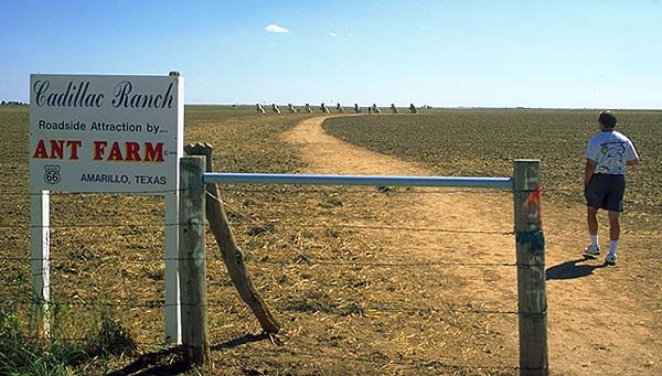 Cadillac Ranch<br>Amarillo, Texas: Cadillac Ranch, Texas, United States of America
: Monuments.