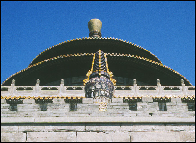 Pule Temple :: The Round Pavilion<br>Chengde, Hebei Province: Chengde, Hebei, People's Republic of China
: Buildings; Temples.