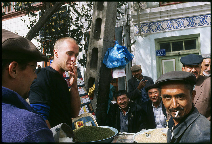 The tobacco shop<br><br>Kashgar :: Xinjiang, China: Kashgar, Xinjiang, People's Republic of China
: People You Meet; Food Stalls and Markets.