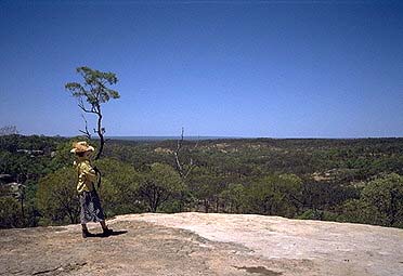 Katrin overlooking The Great Dividing Range<br>Queensland, Australia: The Gregory Highway, Queensland, Australia
: Landscapes; Katrin.