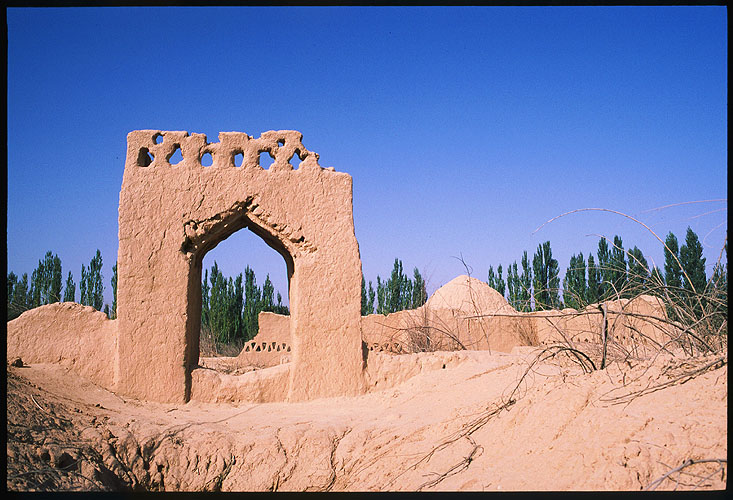 Pilang Ancient City<br>Kuqa :: Xinjiang, China: Ancient Ruins of Pilang, Xinjiang, People's Republic of China
: Ruins and Restorations.