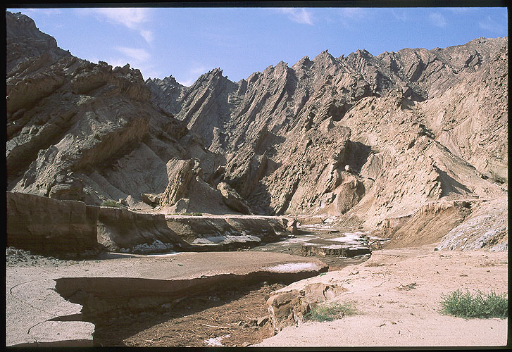 Rock Formations<br>near Kuqa :: Xinjiang, China: Kuqa, Xinjiang, People's Republic of China
: Geological Formations; Landscapes.