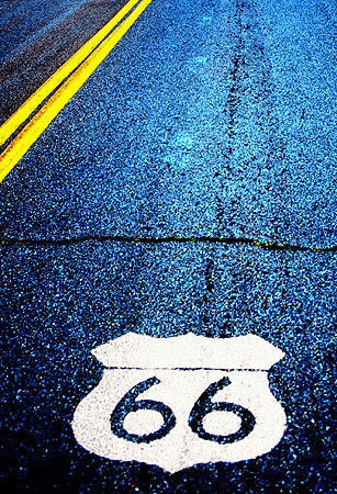 Oklahoma...near Bridgeport?: Oklahoma Route 66, Oklahoma!, United States of America
: On The Road; Colourful.