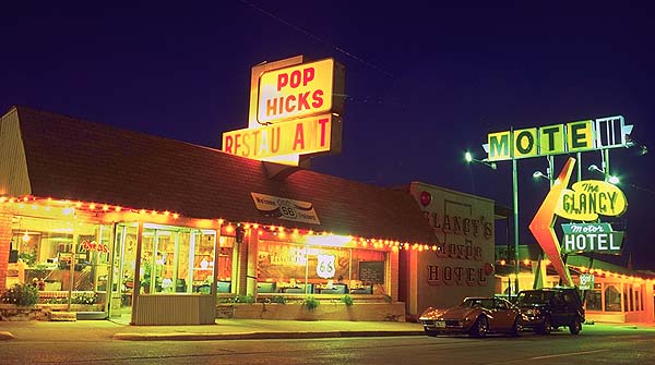 Pop Hick's and a Corvette<br>Clinton, Oklahoma: Clinton, Oklahoma!, United States of America
: Cars; Eat-Drink.