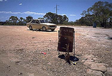 Stan, the car, at The Great Dividing Range<br>Queensland, Australia: The Gregory Highway, Queensland, Australia
: Stan the Holden Gemini.