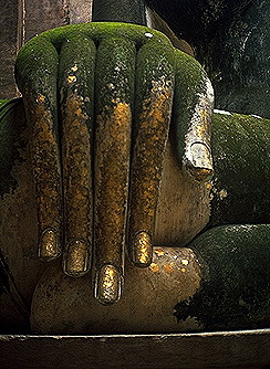 The hand of a large sitting Buddha<br>Sukhothai, Thailand: Sukhothai, Thailand
: Ruins and Restorations; Buddha Images.