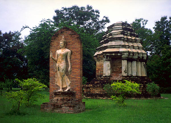 Small Standing Buddha<br>Sukhothai, Thailand: Sukhothai, Thailand
: Ruins and Restorations; Buddha Images.