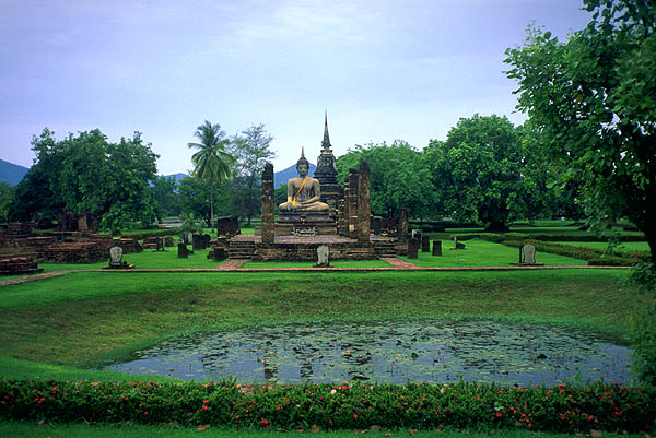 Another Buddha with Sash<br>Sukhothai, Thailand: Sukhothai, Thailand
: Ruins and Restorations; Buddha Images.