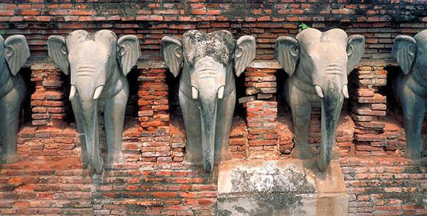 The Atlas Elephants<br>Sukhothai, Thailand: Sukhothai, Thailand
: Ruins and Restorations; Temples.
