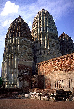 Khmer Style Phrangs<br>Sukhothai, Thailand: Sukhothai, Thailand
: Ruins and Restorations.