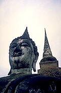Buddha and Stupa :: Sukhothai, Thailand