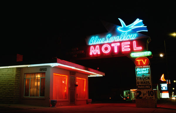 The Blue Swallow<br>Tucumcari, New Mexico: Tucumcari, New Mexico, United States of America
: Motels and Motor Courts; Neon.