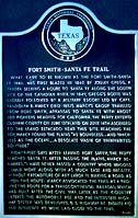 Santa Fe Trail historical marker :: Western Texas
