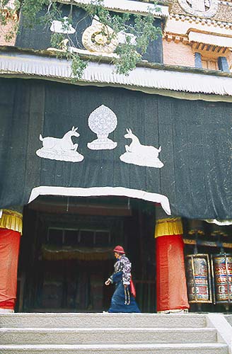 Always clockwise; clockwise round.: Xiahe -- Labrang Si, Gansu, People's Republic of China
: People You Meet; Temples.