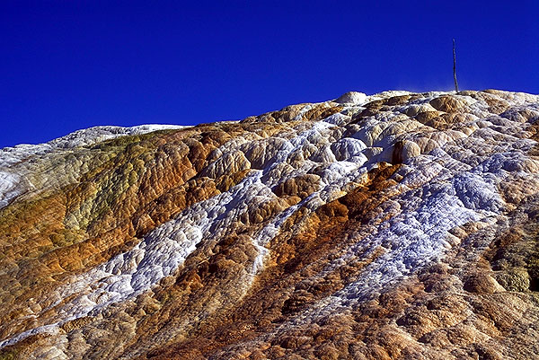 Rock Under Construction<br>Mammoth Hot Springs<br>Yellowstone National Park<br>Wyoming, USA: Yellowstone National Park, Wyoming, United States of America
: Geological Formations; Abstractions.