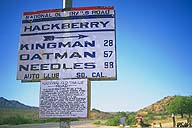 National Old Trails Sign; Hackberry, Arizona