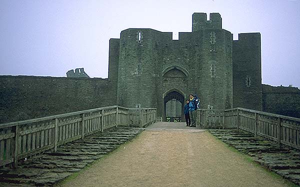 A Welsh Castle<br>Caerphilly, Wales.: Caerphilly, Wales, United Kingdom
: Ruins and Restorations; Friends.