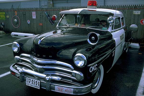 Classic Cop Car<br>Ann's Chicken Fry House<br>Oklahoma City, Oklahoma: Oklahoma City, Oklahoma!, United States of America
: Cars.